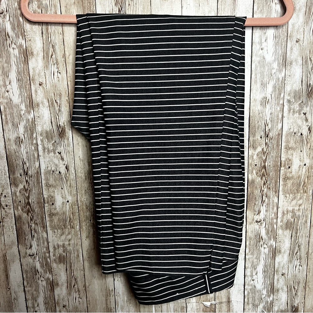LOFT navy and White Striped Pants